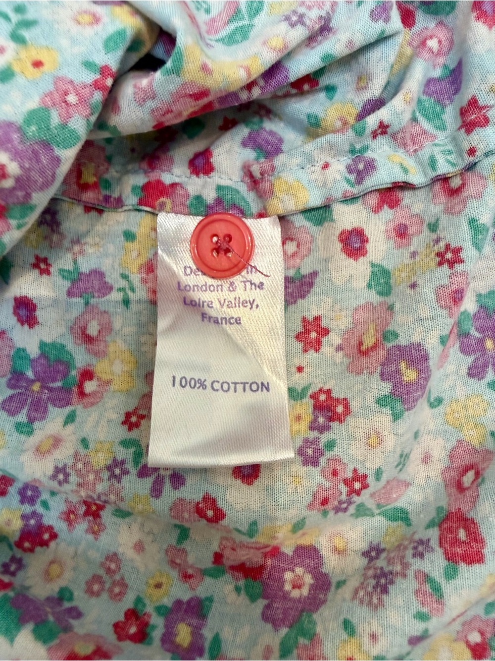 Rachel Riley 12M Floral Button Front Cotton Dress Pink Ric Rac - Picture 4 of 6